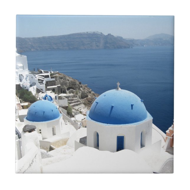 Santorini Grekland Kakelplatta (Framsidan)