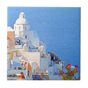 "Santorini, Grekland ", Kakelplatta
