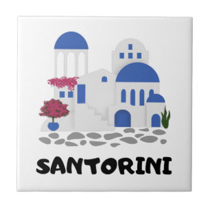Santorini Grekland Kakelplatta