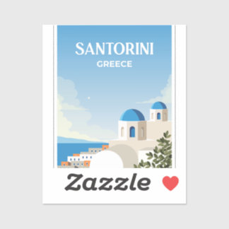 Santorini Grekland Klistermärken