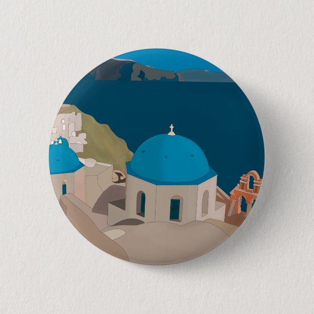 Santorini Grekland Knapp (Framsida)