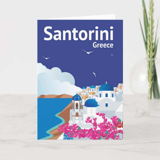 Santorini Grekland Kort (Framsida)
