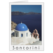 Santorini Grekland kort (tom insida)