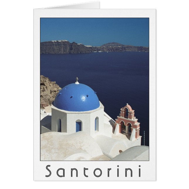 Santorini Grekland kort (tom insida) (Framsidan)