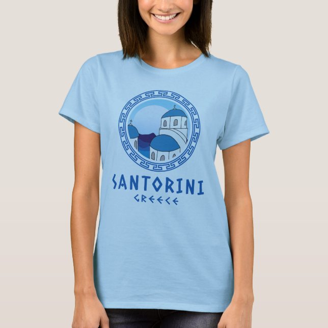 Santorini, Grekland Kvinnor T Shirt (Framsida)