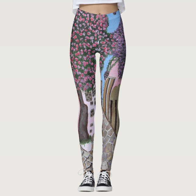 Santorini, Grekland Leggings (Framsida)