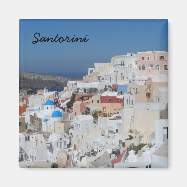 Santorini, Grekland Magnet (Framsidan)