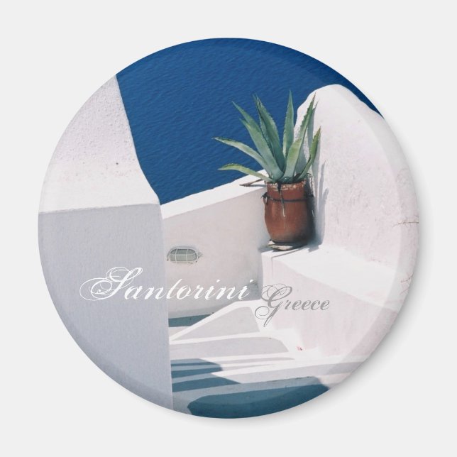 Santorini, Grekland Magnet (Framsidan)