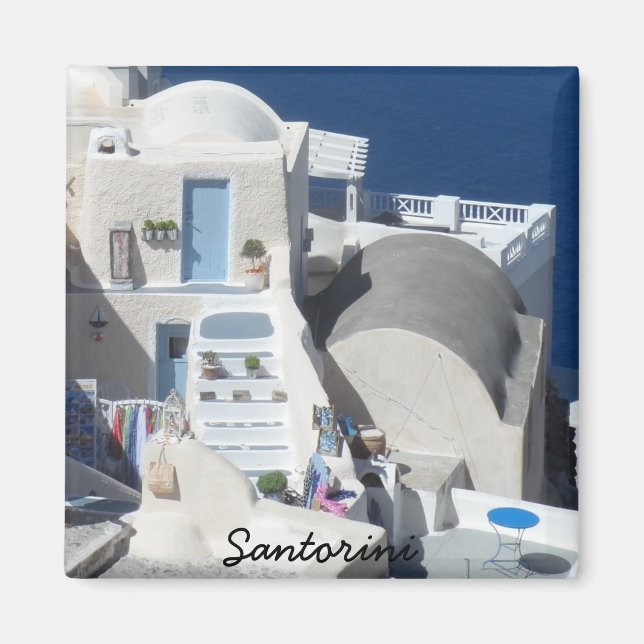 Santorini, Grekland Magnet (Framsidan)