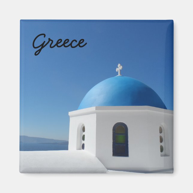 Santorini, Grekland Magnet (Framsidan)