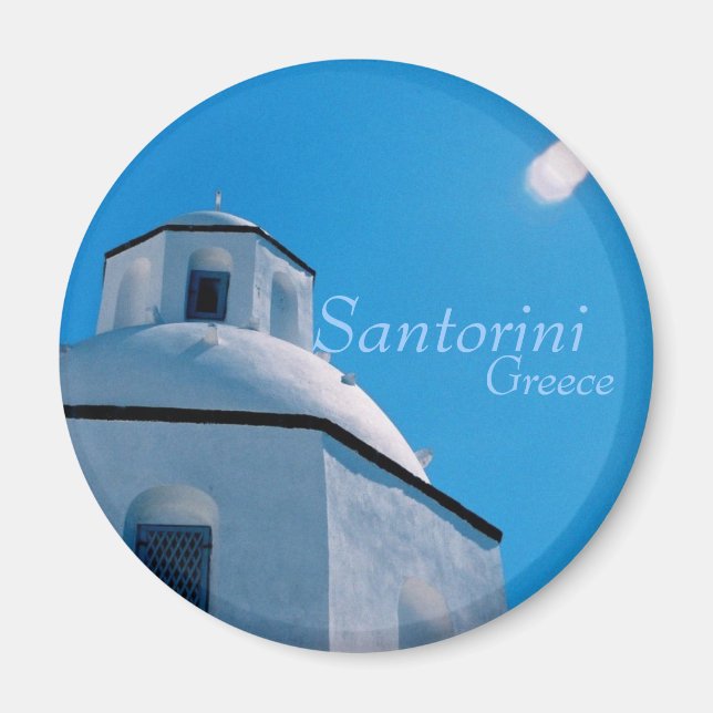 Santorini, Grekland Magnet (Framsidan)