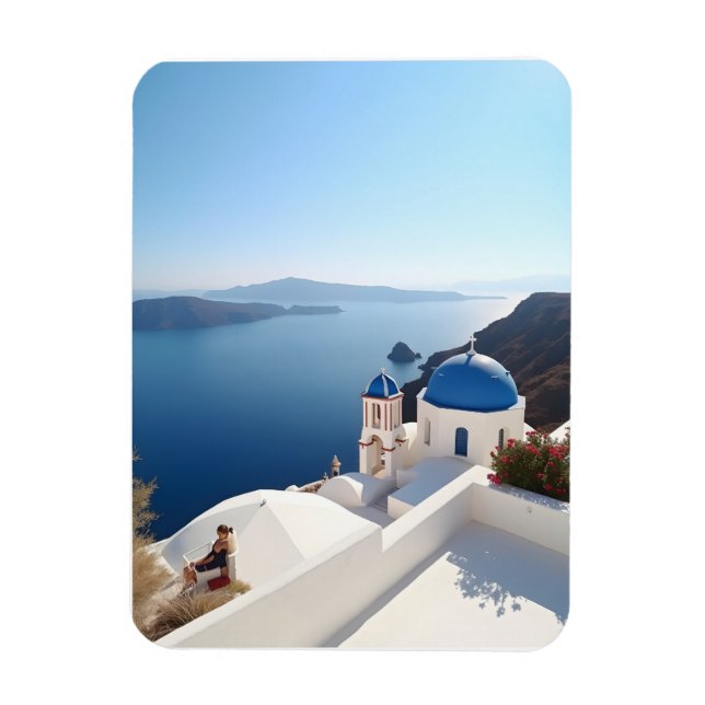 Santorini Grekland Magnet (Vertikal)