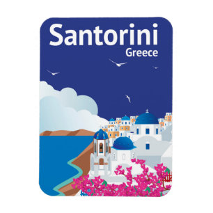 Santorini Grekland Magnet