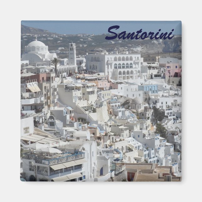 Santorini, Grekland Magnet (Framsidan)
