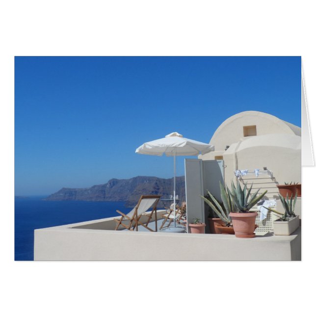 Santorini, Grekland OBS Kort (Framsidan Horizontal)