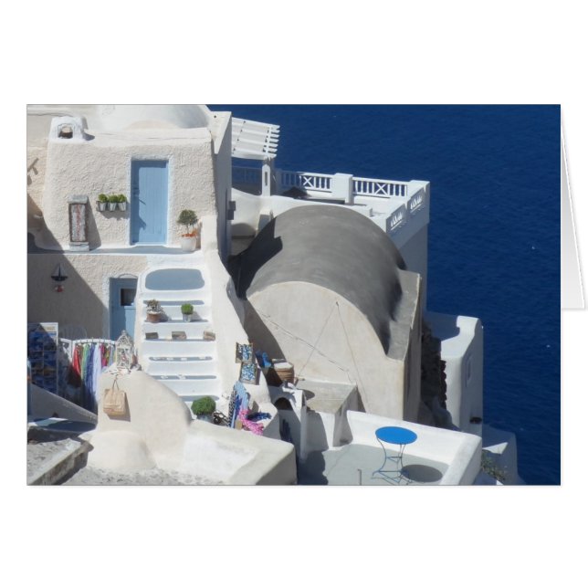 Santorini, Grekland OBS Kort (Framsidan Horizontal)
