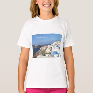 Santorini Grekland, Oia, flickaT-tröja T Shirt