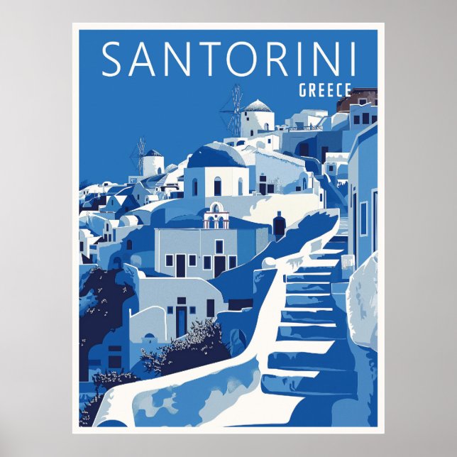 Santorini Grekland Poster (Framsidan)