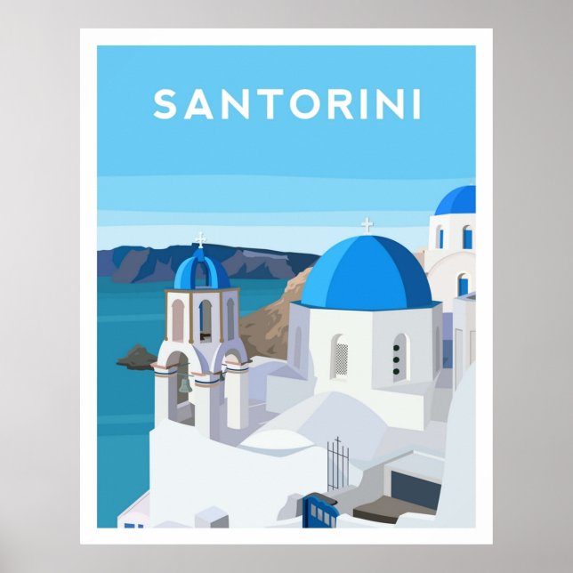 Santorini Grekland Poster (Framsidan)