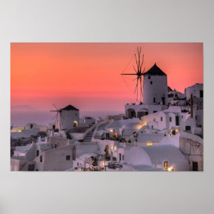 Santorini, Grekland Poster