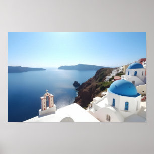 Santorini Grekland Poster