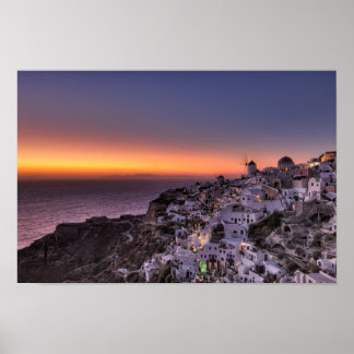 Santorini, Grekland Poster