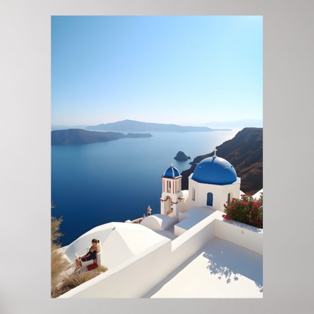 Santorini Grekland Poster (Framsidan)
