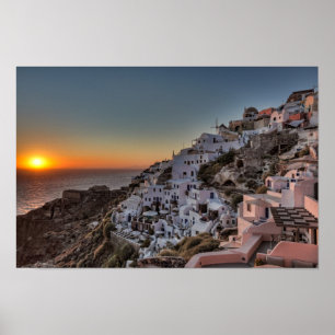Santorini Grekland Poster