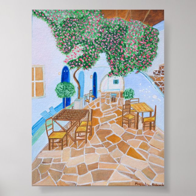 Santorini Grekland Poster (Framsidan)
