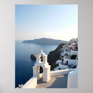 Santorini Grekland Poster