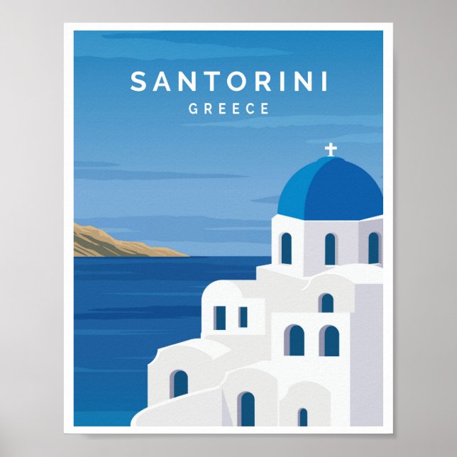 Santorini Grekland Poster (Framsidan)