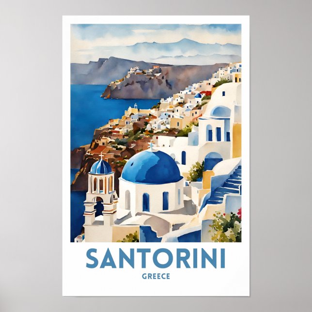 Santorini Grekland Poster (Framsidan)