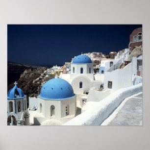 Santorini Grekland Poster Pappert (projektionsyta)