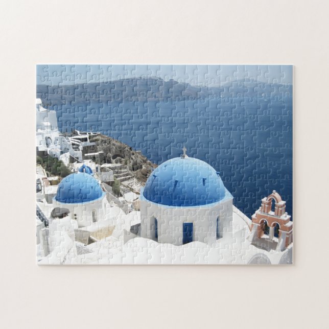 Santorini Grekland Pussel (Horisontell)