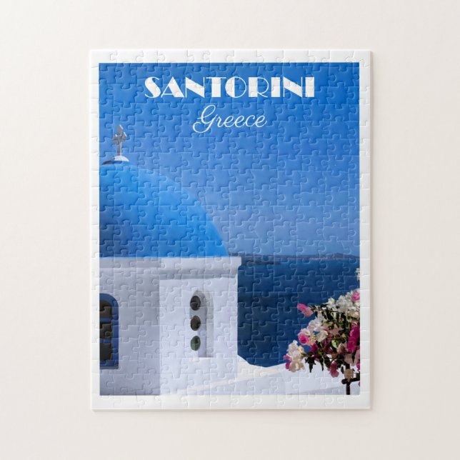 Santorini, Grekland resaffisch,  Pussel (Vertikal)