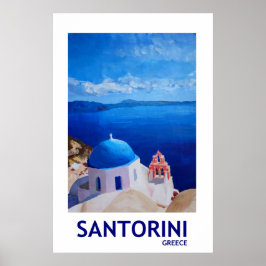 Santorini Grekland - Retro Stil Poster II