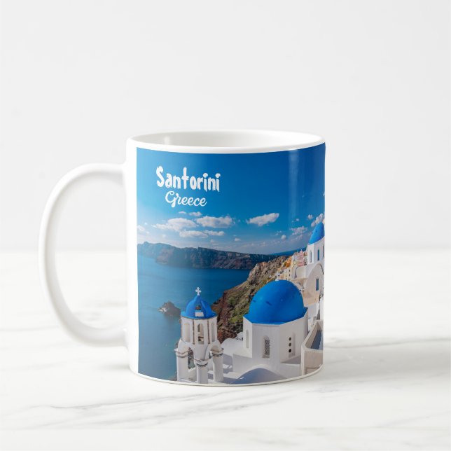 Santorini Grekland Scenisk Kaffemugg Present (Vänster)