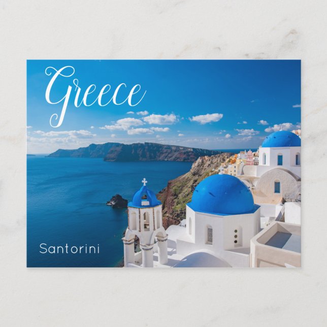 Santorini Grekland Scenisk vykort  Postkort (Framsida)