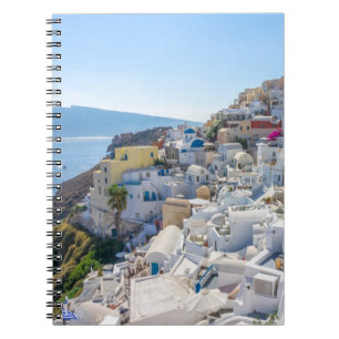 Santorini Grekland - sommardag i Santorini Anteckningsbok
