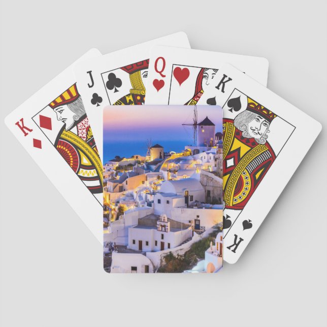 Santorini Grekland Spel Kort (Baksidan)