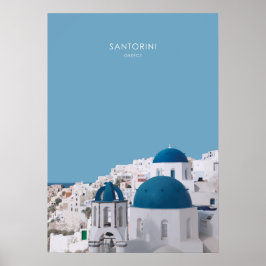 Santorini, Grekland Travel Artwork Poster