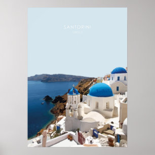 Santorini, Grekland Travel Artwork Poster