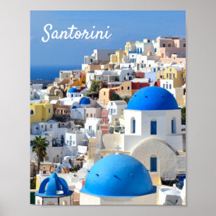Santorini, Grekland - Travel Poster