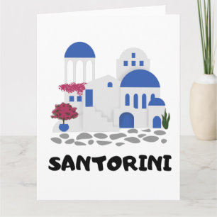 Santorini Grekland Vintage Kort