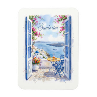 Santorini Grekland Vintage Resa Magnet