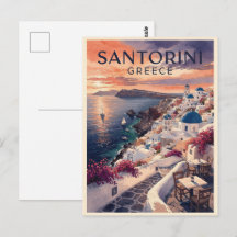 Santorini Grekland Vintage Resa