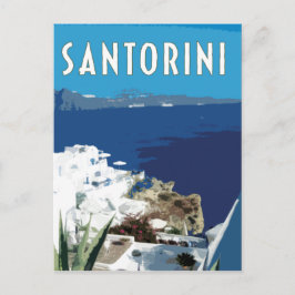 Santorini Grekland vintage resor stil Vykort