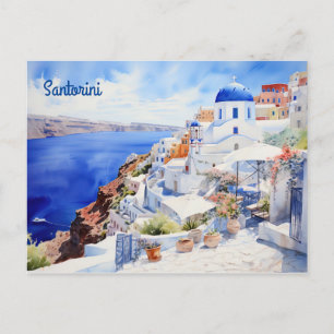 Santorini Grekland Vykort