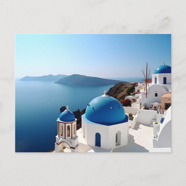Santorini Grekland Vykort (Framsida)