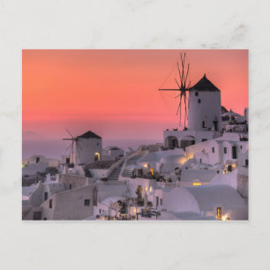 Santorini Grekland Vykort